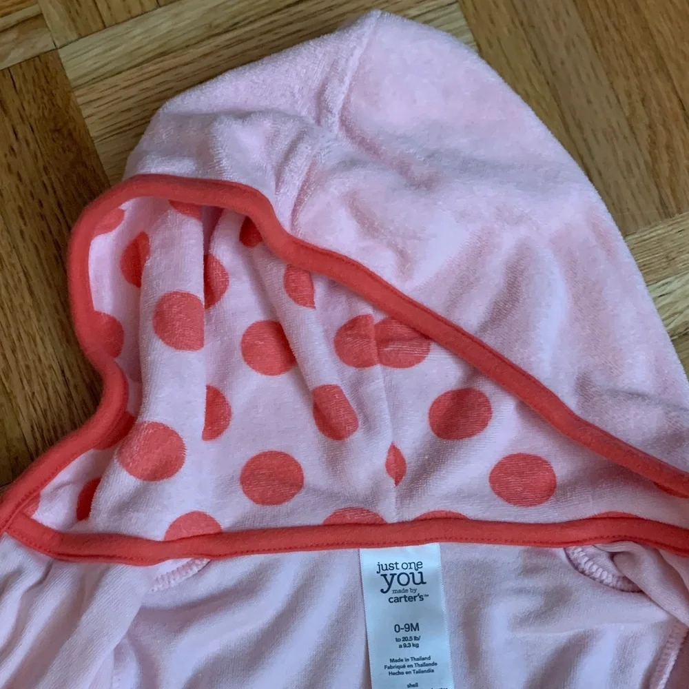 Carter's EUC Towel Robe Hooded Baby Size O-9M